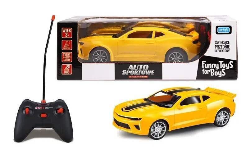 Auto R/C, keltainen hinta ja tiedot | Poikien lelut | hobbyhall.fi