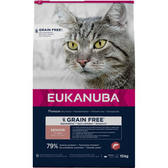 Eukanuba Grain Free Senior vanhemmille kissoille lohta, 10 kg hinta ja tiedot | Kissan kuivaruoka | hobbyhall.fi