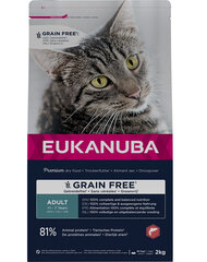 Eukanuba Grain Free aikuisille kissoille lohta, 10 kg hinta ja tiedot | Eukanuba Lemmikit | hobbyhall.fi