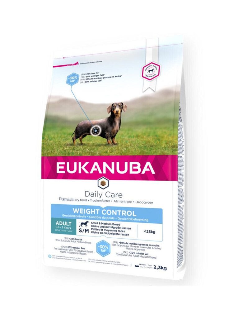 Eukanuba Daily Care Weight Control pienten ja keskikokoisten rotujen aikuisille koirille kanaa, 2,3 kg hinta ja tiedot | Koiran kuivaruoka | hobbyhall.fi