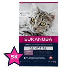 Eukanuba Grain Free Kitten kissanpennuille lohta, 10 kg hinta ja tiedot | Eukanuba Lemmikit | hobbyhall.fi