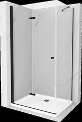 Suihkukaappi Mexen Lima altaalla ja luukulla, musta+valkoinen/musta, 70 x 100 cm hinta ja tiedot | Suihkukaapit ja suihkunurkat | hobbyhall.fi