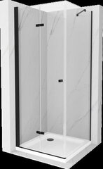 Suihkukaappi Mexen Lima altaalla ja luukulla, musta+valkoinen/musta, 80 x 80 cm hinta ja tiedot | Suihkukaapit ja suihkunurkat | hobbyhall.fi