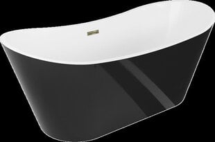Kylpyamme Mexen Montana, 170 x 80 cm, valkoinen/musta+kulta hinta ja tiedot | Kylpyammeet | hobbyhall.fi