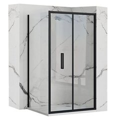 Rea Rapid Fold -suihkukaappi, musta, 80x80 cm hinta ja tiedot | Suihkuseinät ja -ovet | hobbyhall.fi