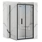 Rea Rapid Fold -suihkukaappi, musta, 100x90 cm hinta ja tiedot | Suihkuseinät ja -ovet | hobbyhall.fi