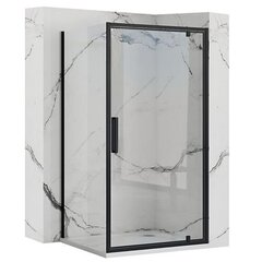 Rea Rapid Swing -suihkuseinä, musta, 70x80 cm hinta ja tiedot | Suihkuseinät ja -ovet | hobbyhall.fi