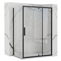 Rea Rapid Swing -suihkuseinä, musta, 120x90 cm hinta ja tiedot | Suihkuseinät ja -ovet | hobbyhall.fi