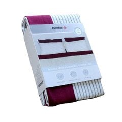 Bradley tyynyliina, 50 x 70 cm, raidallinen/tummanpunainen, 4 kpl hinta ja tiedot | Koristetyynyt ja tyynynpäälliset | hobbyhall.fi