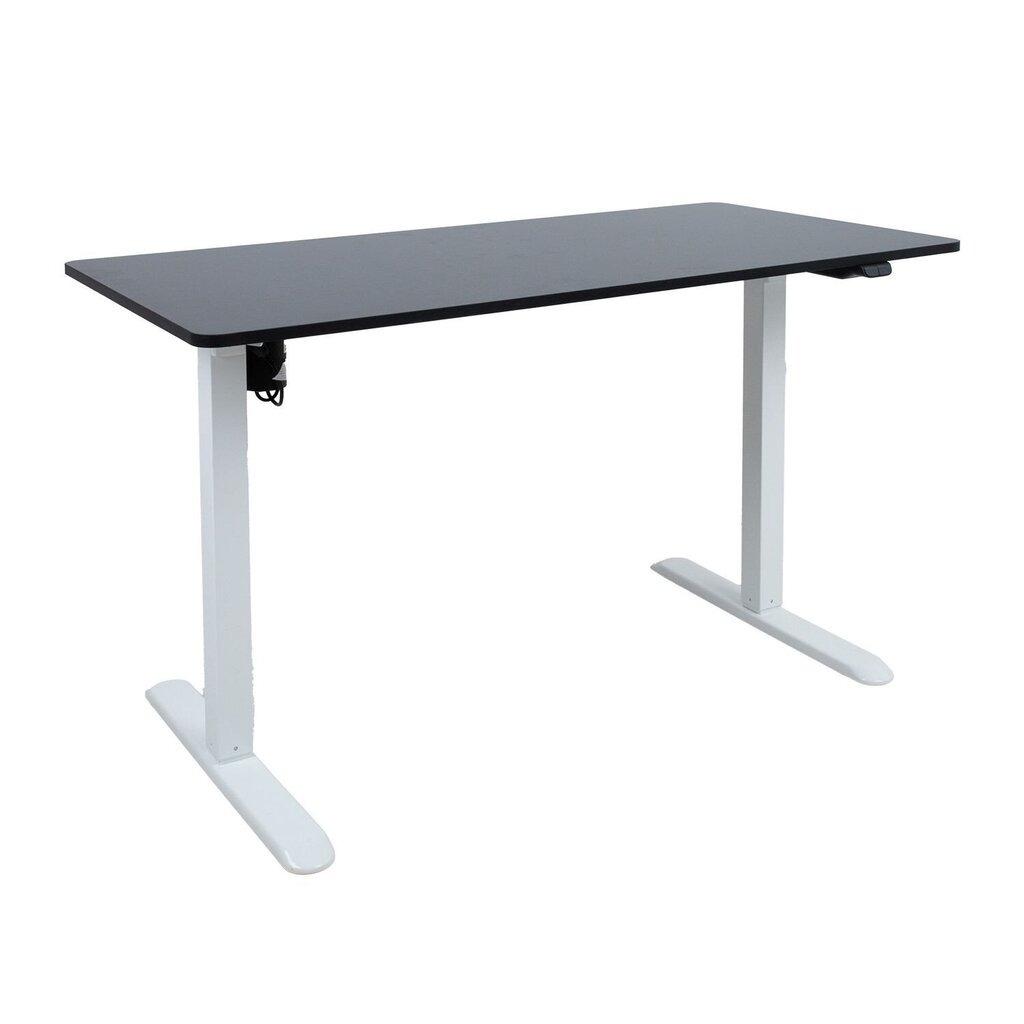 Työpöytä ERGO LIGHT 1 moottorilla 120x60cm, valkoinen/musta hinta ja tiedot | Tietokonepöydät ja työpöydät | hobbyhall.fi