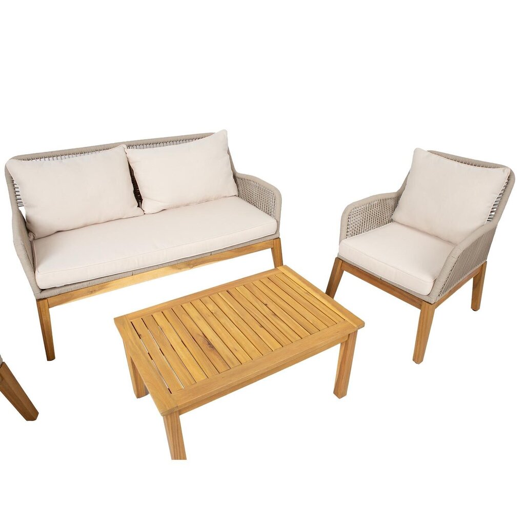 Puutarhakalustesarja FLORIDA pöytä, sohva ja 2 nojatuolia hinta ja tiedot | Puutarhakalusteet | hobbyhall.fi