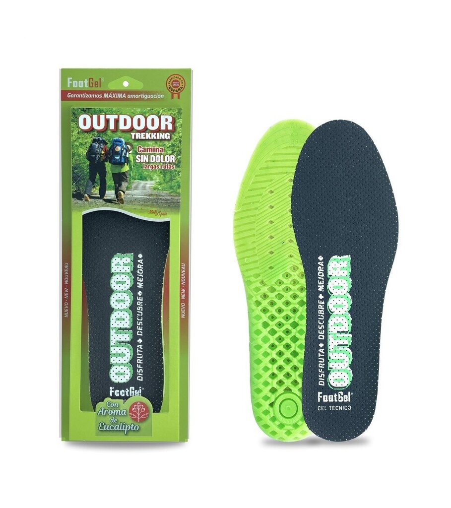 Pohjalliset Footgel Plantilla Outdoor Eucalipto Talla, koko 43-47 hinta ja tiedot | Vaatteiden ja jalkineiden hoito | hobbyhall.fi