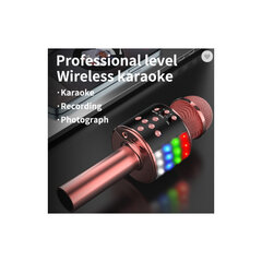 K1 langaton Bluetooth-karaoke-mikrofoni kaiuttimella, musta hinta ja tiedot | Mikrofonit | hobbyhall.fi