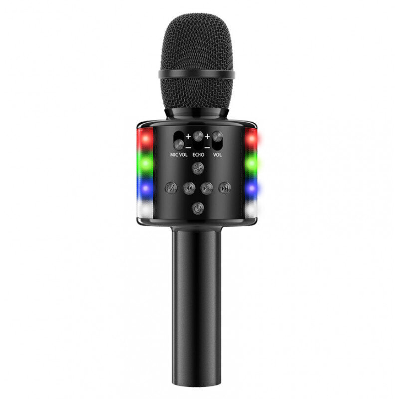 K1 langaton Bluetooth-karaoke-mikrofoni kaiuttimella, musta hinta ja tiedot | Mikrofonit | hobbyhall.fi