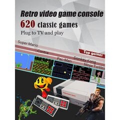 Mini Game Retro TV -pelikonsoli, jossa 620 peliä ja kaksi ohjainta BlackBird BH1460, harmaa hinta ja tiedot | Black Bird Pelaaminen | hobbyhall.fi