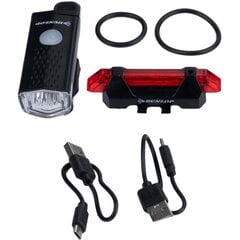 Led-pyörän valosarja Dunlop USB-latausjärjestelmä hinta ja tiedot | Polkupyörän valot ja heijastimet | hobbyhall.fi