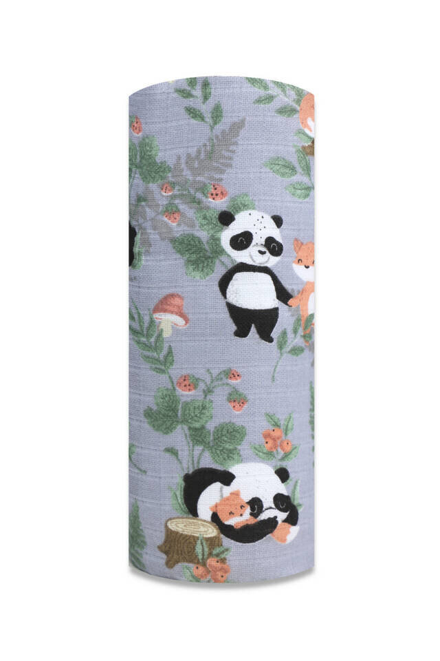 Puuvillaharso - panda, 70x80 cm hinta ja tiedot | Vauvan hoitoalustat ja tekstiilit | hobbyhall.fi