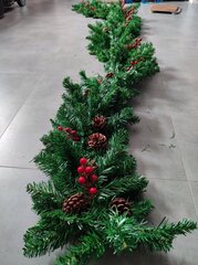 Joulukuusen koristekranssi, LED-valaistu, tiheä ja leveä, 270 cm pitkä hinta ja tiedot | Jouluvalot | hobbyhall.fi