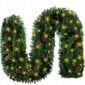 Joulukuusen koristekranssi, LED-valaistu, tiheä ja leveä, 270 cm pitkä hinta ja tiedot | Jouluvalot | hobbyhall.fi