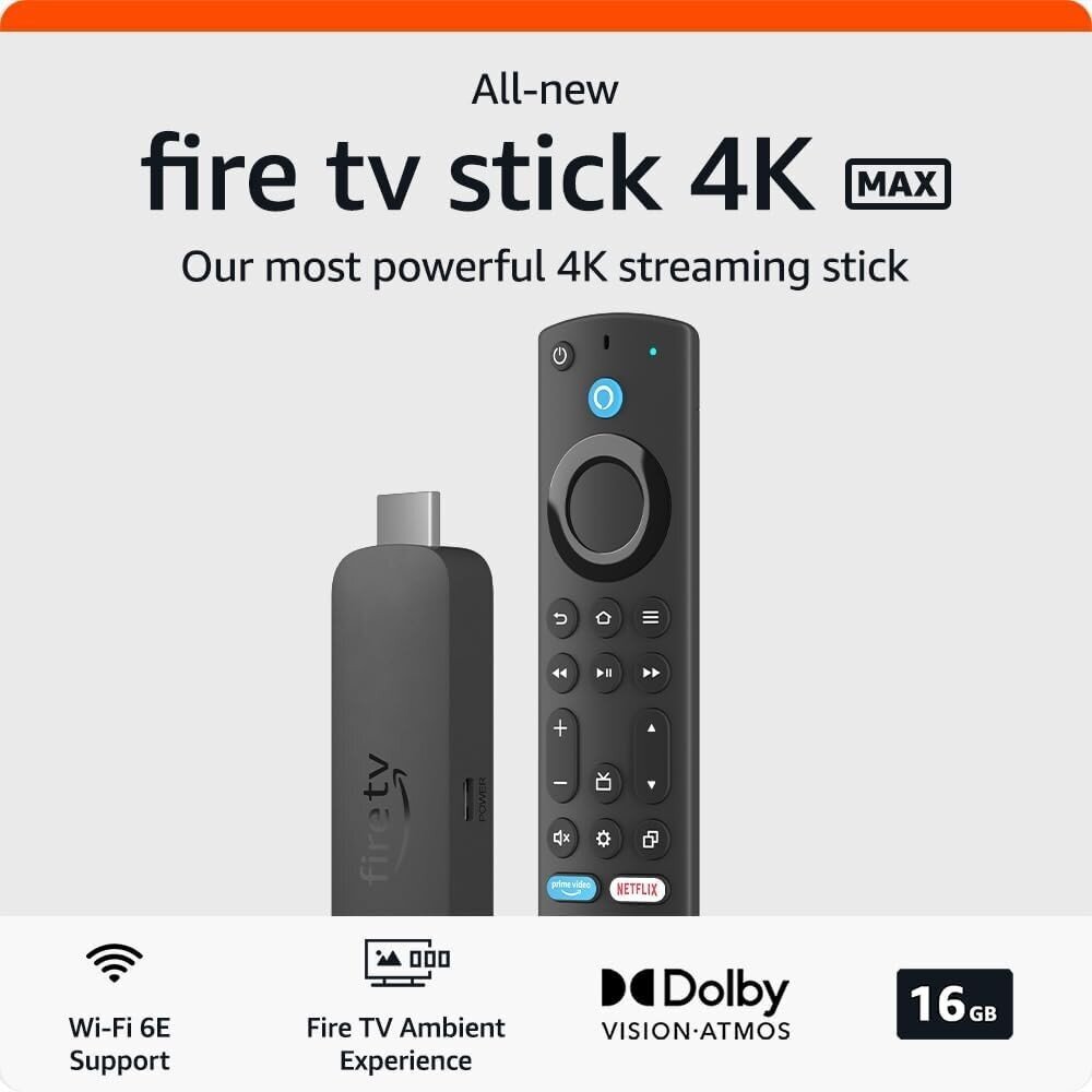 Amazon Fire TV Stick 4K Max 2023 hinta ja tiedot | TV-lisätarvikkeet | hobbyhall.fi