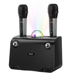 Langaton HOCO kaiutin BS41 Plus + 2 langatonta mikrofonia + DISCO LIGHT musta (+ FBT, TF, USB, AUX) hinta ja tiedot | Mikrofonit | hobbyhall.fi