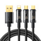 Joyroom 3in1 USB - USB Type C / Lightning / micro USB 3.5 A 1.2m (S-1T3015A5) hinta ja tiedot | Puhelinkaapelit | hobbyhall.fi