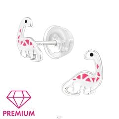 Hopeiset lasten korvakorut, Dinosaur Diplodocus A4S39940 hinta ja tiedot | Lasten asusteet | hobbyhall.fi