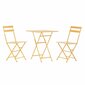 Pöytäsetti 2 tuolilla DKD Home Decor Sinappi Metalli (60 x 60 x 75 cm) hinta ja tiedot | Ruokailuryhmät | hobbyhall.fi
