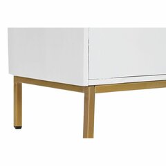 Sivupöytä DKD Home Decor Valkoinen Kullattu Metalli Mangopuu (80 x 37,5 x 80 cm) hinta ja tiedot | Lipastot | hobbyhall.fi