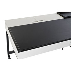 Pöytä DKD Home Decor Musta Metalli MDF Valkoinen PU (110 x 55 x 76 cm) hinta ja tiedot | Tietokonepöydät ja työpöydät | hobbyhall.fi
