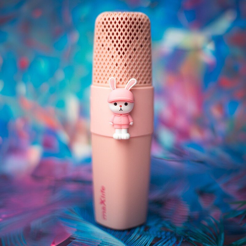 Maxlife Bluetooth microphone with speaker Animal MXBM-500 pink hinta ja tiedot | Kaiuttimet | hobbyhall.fi