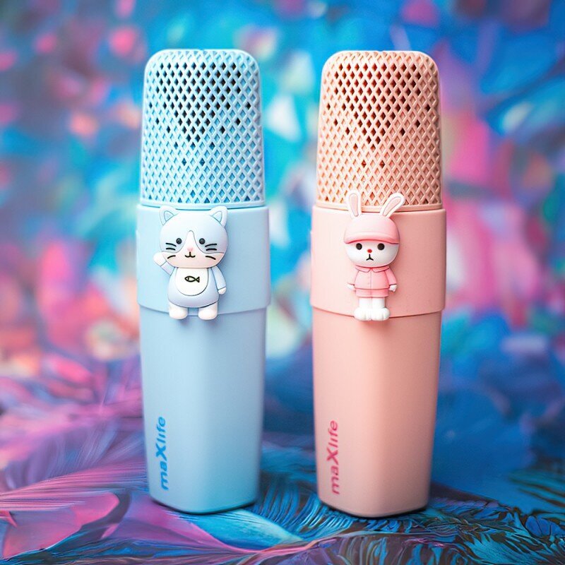 Maxlife Bluetooth microphone with speaker Animal MXBM-500 pink hinta ja tiedot | Kaiuttimet | hobbyhall.fi