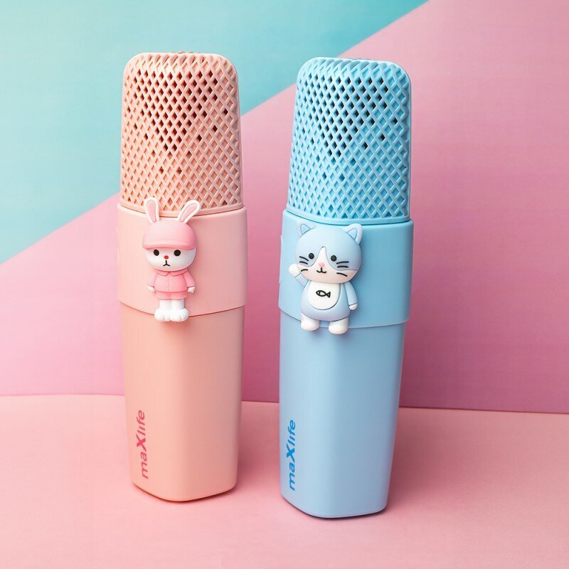 Maxlife Bluetooth microphone with speaker Animal MXBM-500 pink hinta ja tiedot | Kaiuttimet | hobbyhall.fi