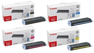 Alkuperäinen värikasetti monipakkaus Canon 707 (BK/C/M/Y) hinta ja tiedot | Laserkasetit | hobbyhall.fi