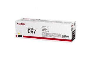 Canon 067 (5099C002) toner cartridge, Yellow (1250 pages) hinta ja tiedot | Laserkasetit | hobbyhall.fi