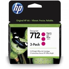 HP Ink No.712 Magenta tri-pack (3ED78A) hinta ja tiedot | Mustekasetit | hobbyhall.fi