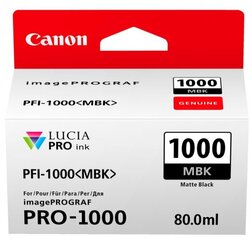 Canon PFI-1000MBK (0545C001), Mat Black hinta ja tiedot | Mustekasetit | hobbyhall.fi