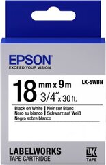 Epson Label Cartridge LK-5WBN Standard glue Black on White 18mm (9m) hinta ja tiedot | Mustekasetit | hobbyhall.fi