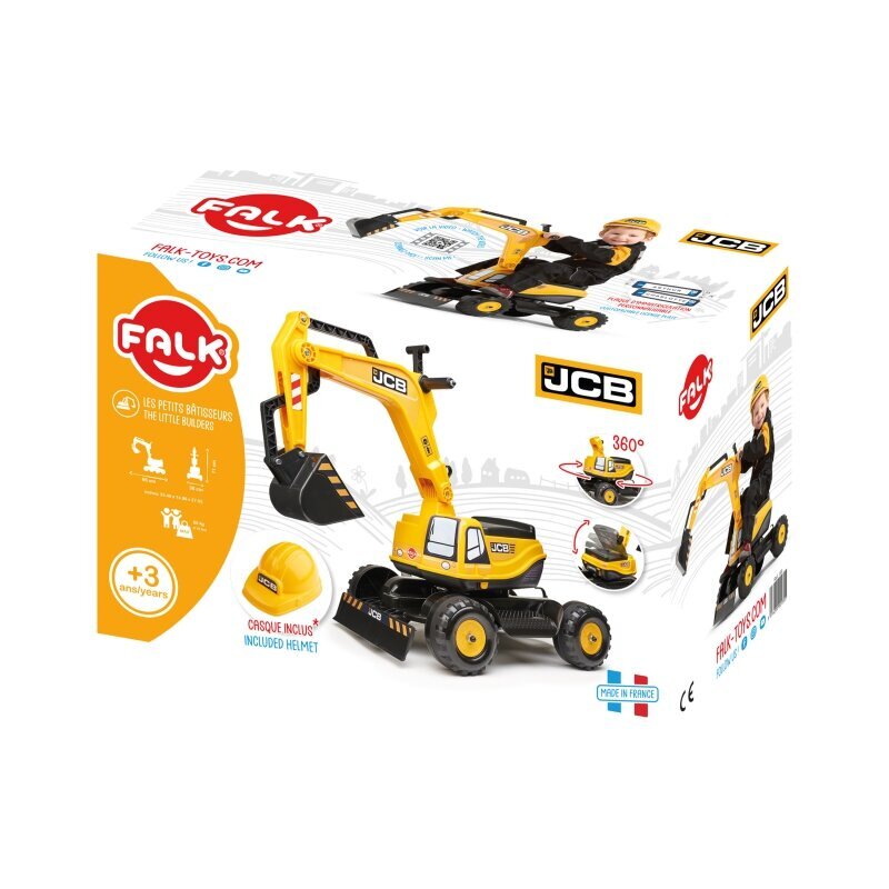 Lasten kaivinkone kauhalla Falk JCB, keltainen hinta ja tiedot | Poikien lelut | hobbyhall.fi