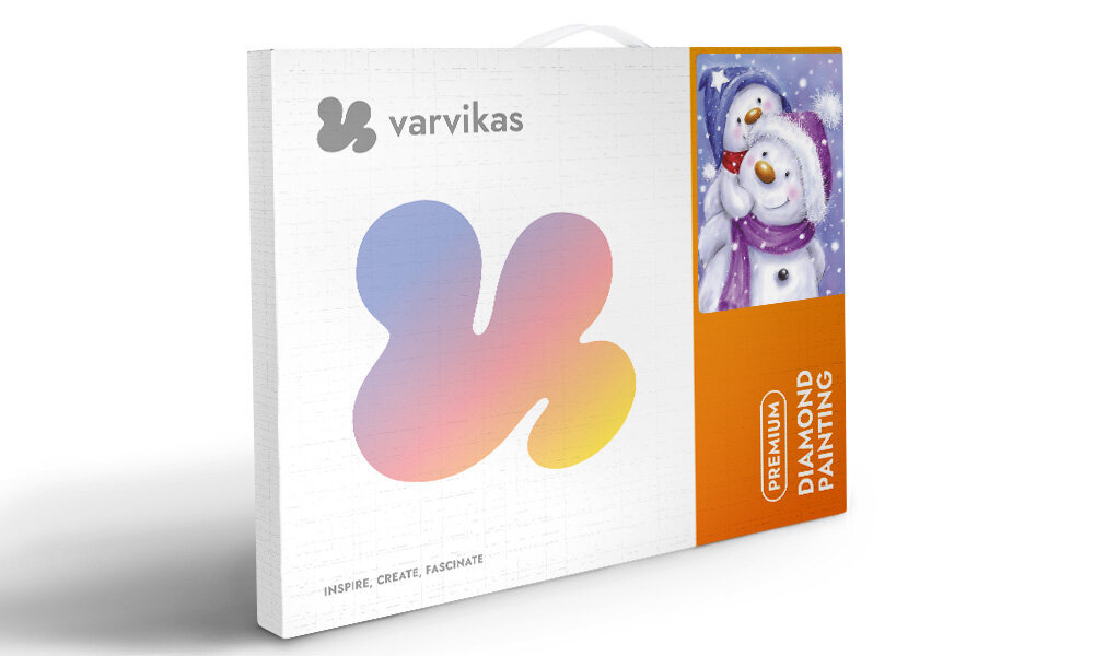 Timanttimosaiikki Varvikas - Happy Snowman Family LE124e 30x40 cm hinta ja tiedot | Timanttimaalaukset | hobbyhall.fi