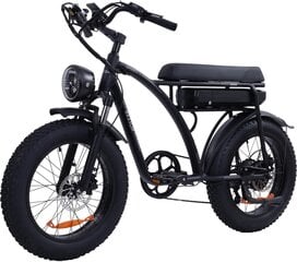 Sähköpyörä Bezior XF001, 20", Fat Tire, musta, 1000W, 12,5Ah hinta ja tiedot | Sähköpyörät | hobbyhall.fi