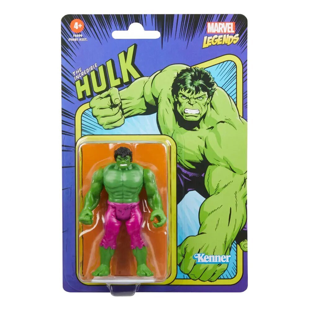 Marvel Legends Retro Collection Toimintahahmo The Incredible Hulk 10 cm hinta ja tiedot | Poikien lelut | hobbyhall.fi