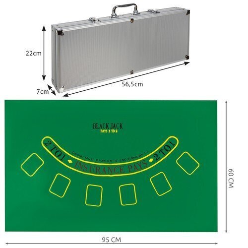 Pokeri - 500 pelimerkin sarja HQ-matkalaukussa hinta ja tiedot | Korttipelit, pokeri | hobbyhall.fi