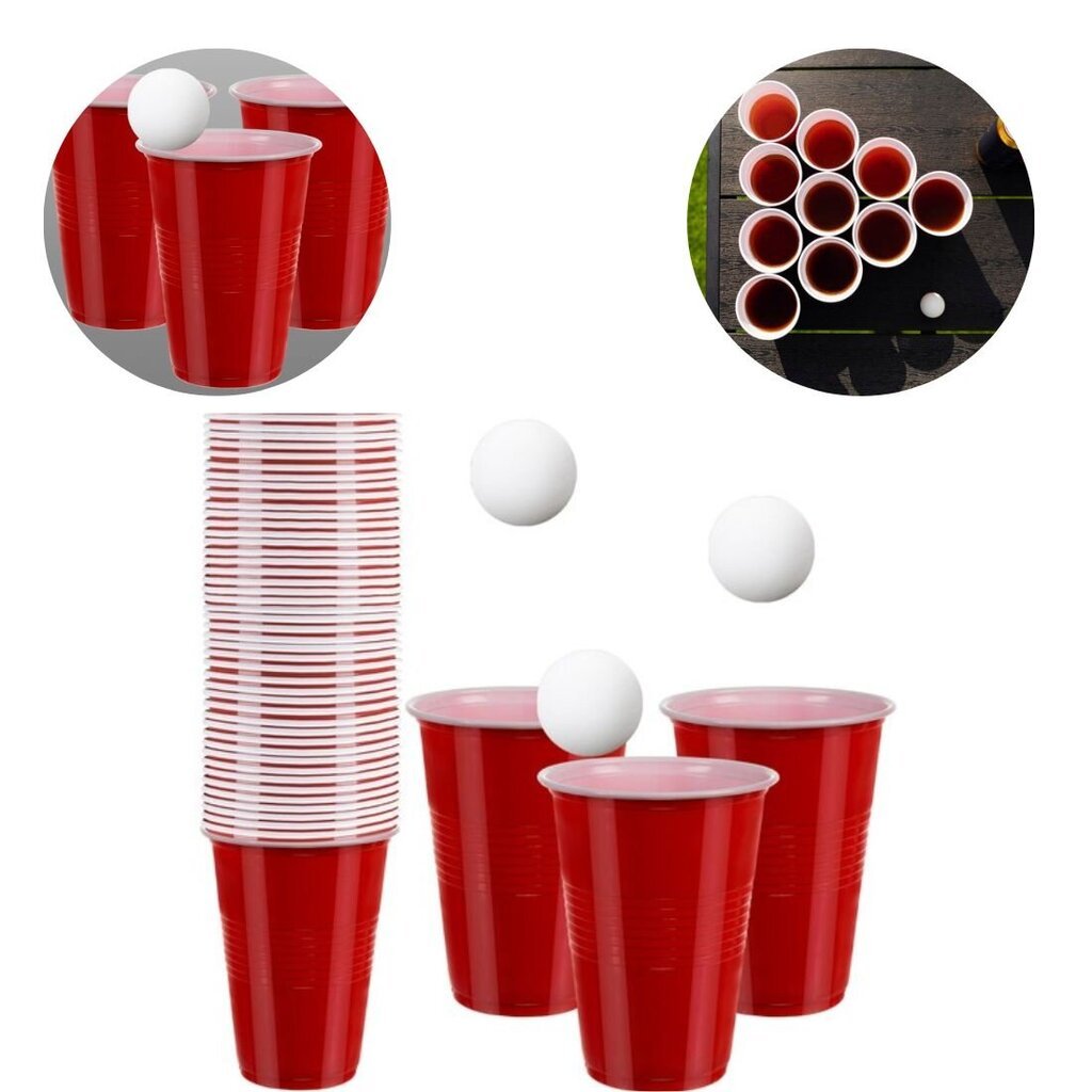 Beer Pong Game - 50 kuppia hinta ja tiedot | Juhlakoristeet | hobbyhall.fi