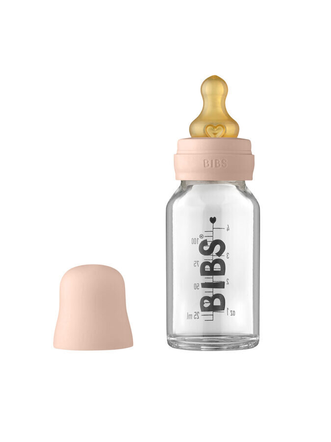 BIBS lasinen tuttipullo 110 ml (Blush) 0+ kk hinta ja tiedot | Tuttipullot ja tarvikkeet | hobbyhall.fi