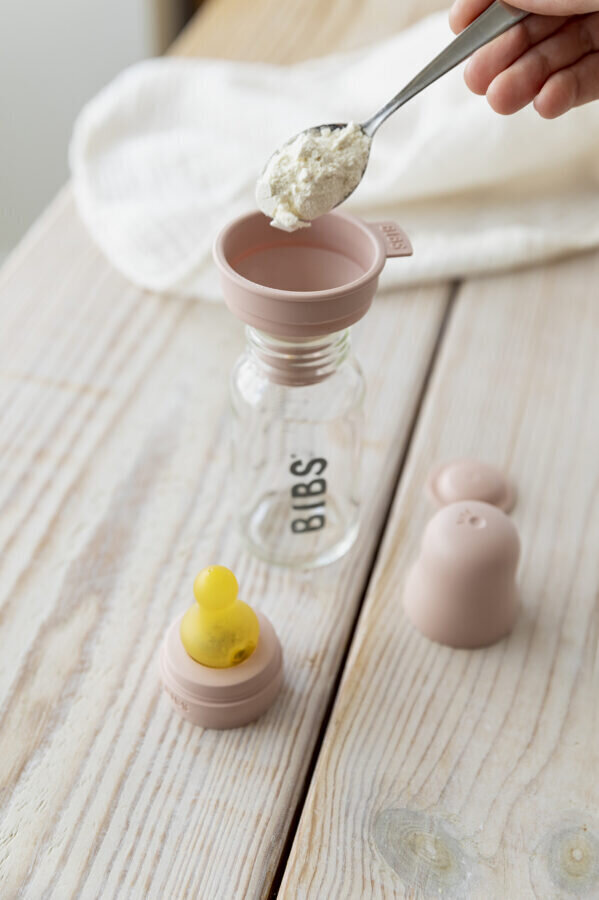 BIBS lasinen tuttipullo 110 ml (Blush) 0+ kk hinta ja tiedot | Tuttipullot ja tarvikkeet | hobbyhall.fi