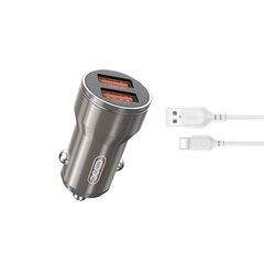 XO CC48 Car charger + USB-C cable hinta ja tiedot | Puhelimen laturit | hobbyhall.fi