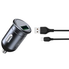 XO CC46 Car charger QC 3.0 18W 1x USB + USB-C Cable hinta ja tiedot | Puhelimen laturit | hobbyhall.fi