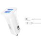 XO TZ10 Car charger 2x USB 2.4A + USB-C cable hinta ja tiedot | Puhelimen laturit | hobbyhall.fi