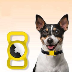 Silikoni "Airtag" pidike kissan tai koiran kaulapantaan (keltainen) hinta ja tiedot | CANN Koirat | hobbyhall.fi